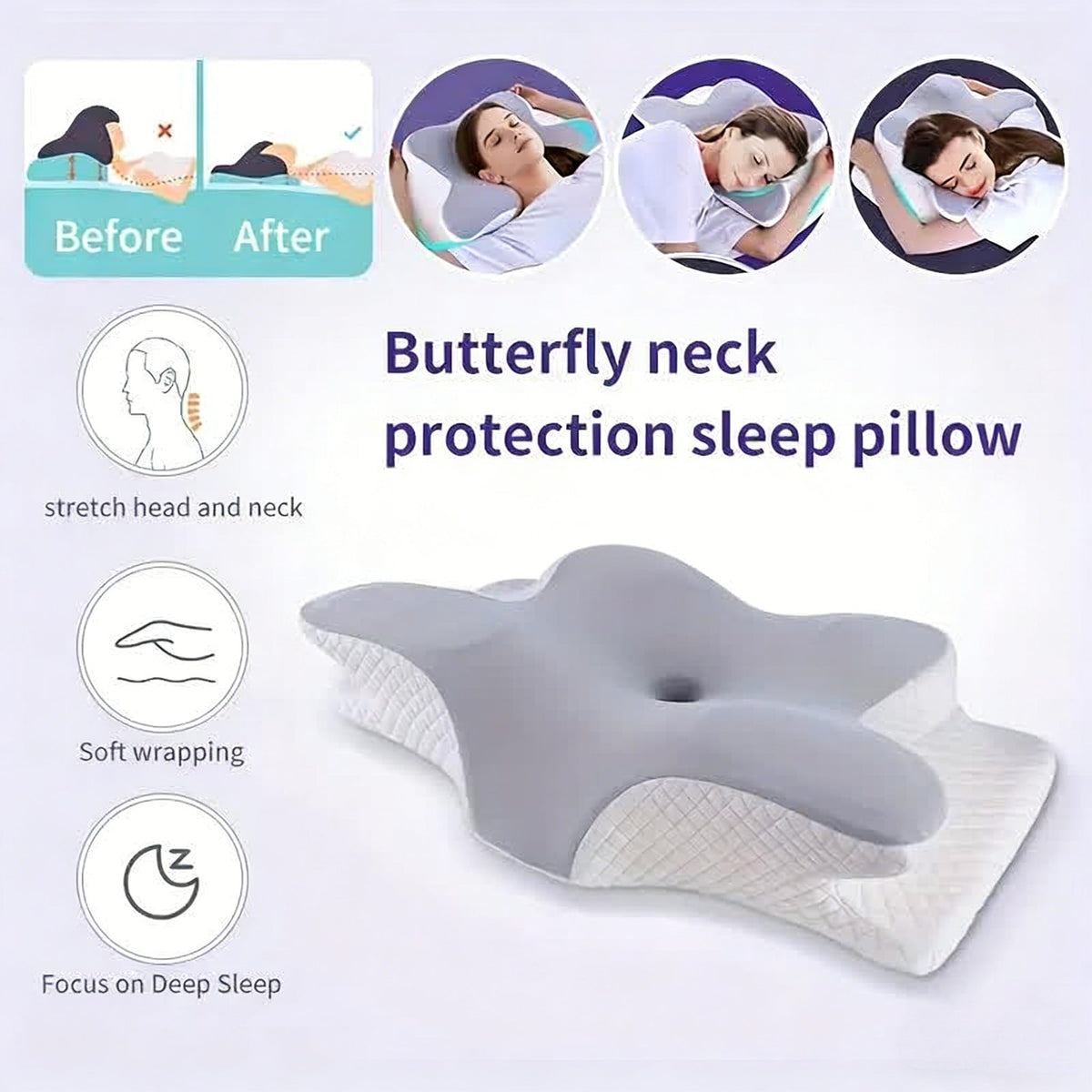 Butterfly Orthopedic Memory Foam Pillow
