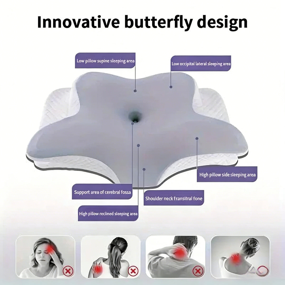 Butterfly Orthopedic Memory Foam Pillow